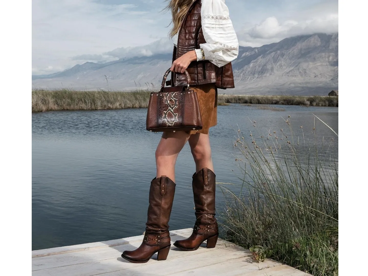 Botas Cuadra Moroni  Café Para Mujer